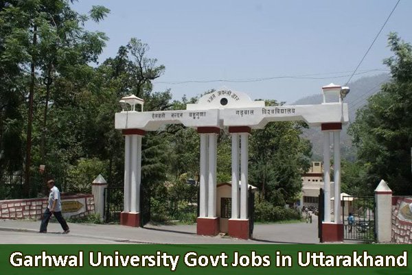 Govt Jobs in HNBGU Garhwal University