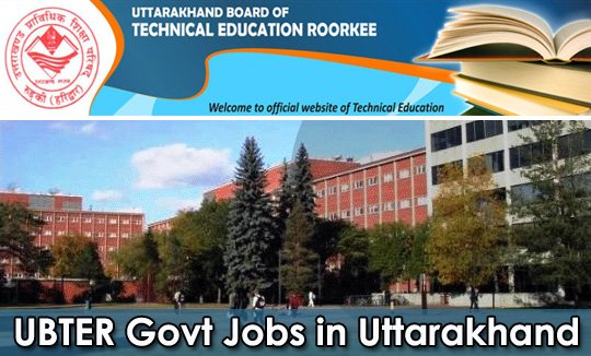 Govt Jobs by UBTER in Uttarakhand