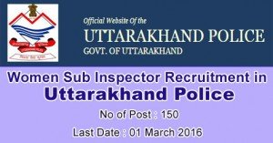 Women Sub Inspector Recruitment in Uttarakhand Police