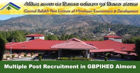 Scientist Fellow, JPF & Field Assistant Recruitment in GBPIHED Almora